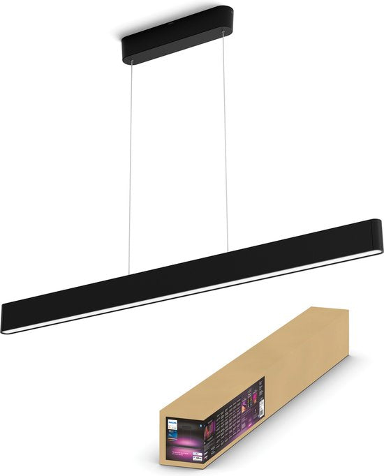 Suspension Philips Hue Ensis - lumière blanche et colorée - noire