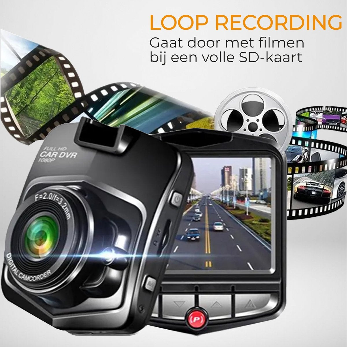 Denver Dashcam - Dashcam pour voiture - Full HD - Caméra frontale - Enregistrement en boucle - Vision nocturne - CCT1230