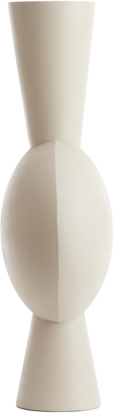 Vase Kavandu de Light & Living - Blanc - 37,5 x 22 x 81 cm - Métal - Moderne - Vase à fleurs - Décoration d'intérieur - Vase décoratif pour le salon ou la chambre à coucher
