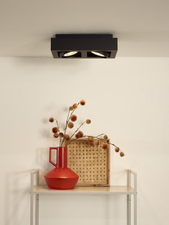 Lucide ZEFIX - Spot de plafond (lampe de plafond) - LED « Dim to warm » - GU10 (ES111) - 2x12 W 2200 K/3000 K - Noir
