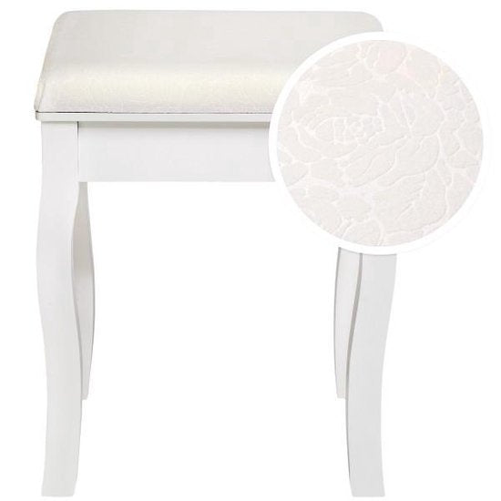 tectake® - tabouret de maquillage avec siège rembourré - Blanc