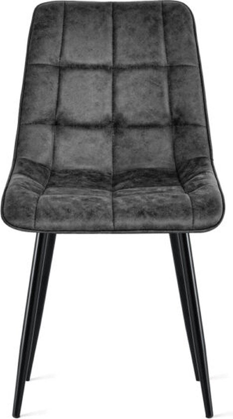 Refurna - Chaise de salle à manger Yerevan Microleather Anthracite