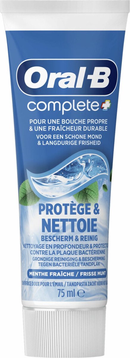 Oral-B Complete Protect & Clean Toothpaste - 12 x 75 ml Advantage Pack - Fresh Mint Flavor - Whiter Teeth