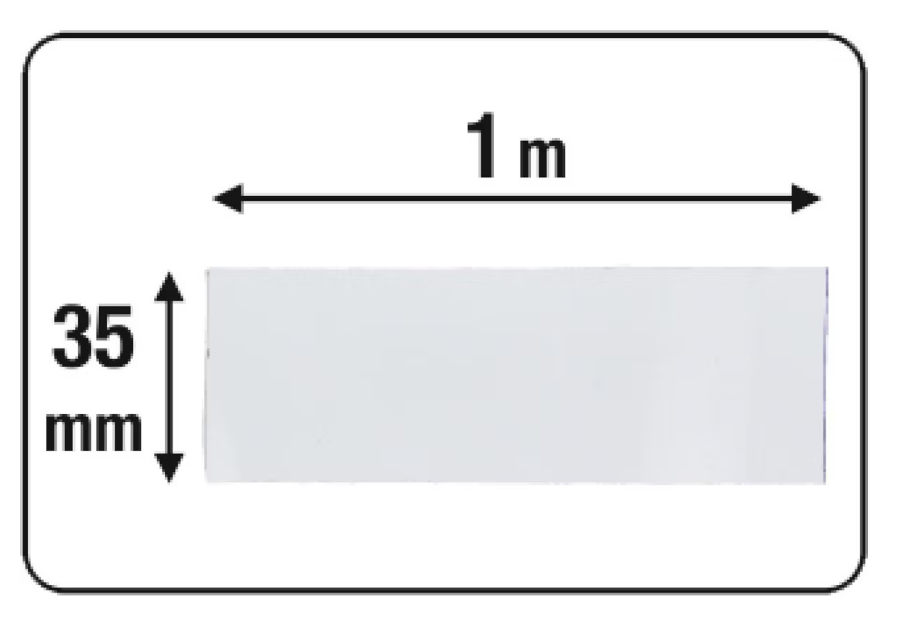 Connex Ruban métallique auto-adhésif 2 pièces - 1 mètre x 35 millimètres - Solide et durable Argent