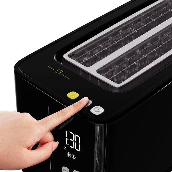 Tefal Smart & Light TL6408 - Grille-pain XL - 4 tranches de pain - Écran numérique - 7 niveaux de brunissage - Bac à miettes amovible