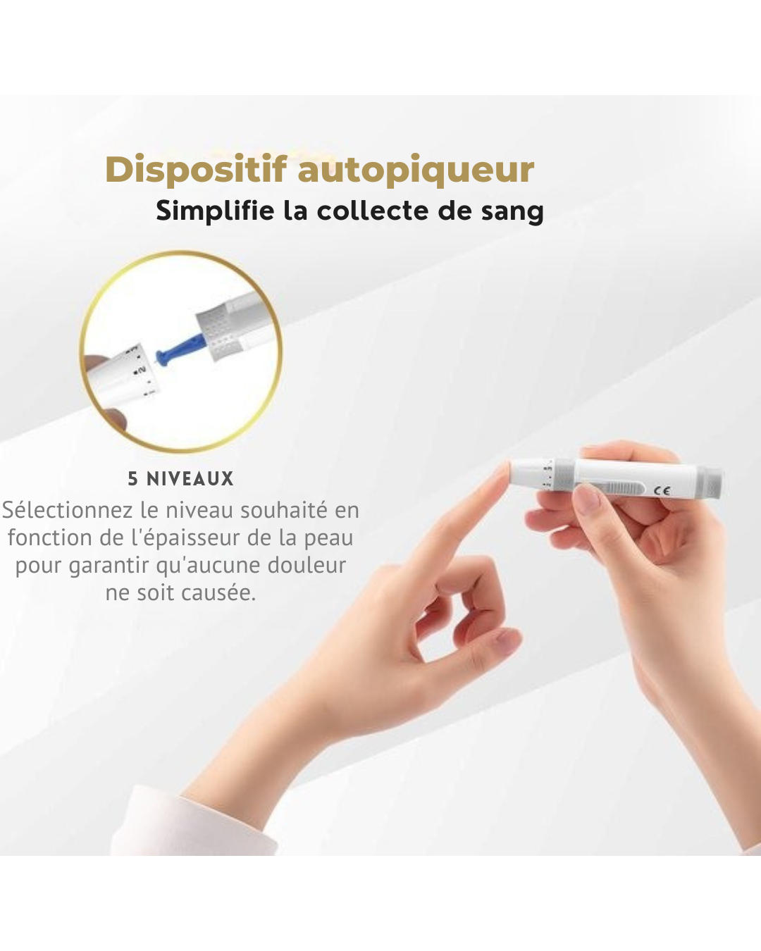 Glucomètre MostEssential - Lecteur de Glycémie Rapide – Résultat en 5s – Mémoire 512 Mesures – Kit Complet