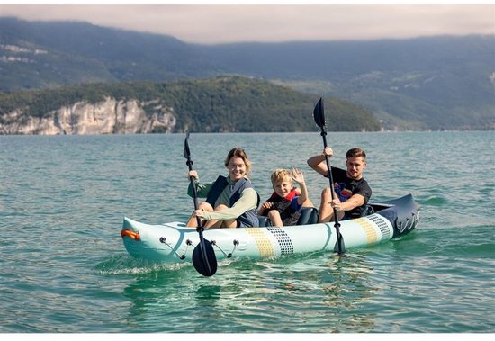 Kayak Sevylor Toledo – kayak familial pour 2 à 3 personnes – très stable – sièges réglables et amovibles – sac de rangement inclus