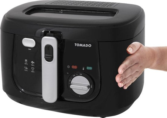 Tomado TDF2501B - Friteuse - 2.5 litres - Filtre anti-odeur - Friteuse plastique - Sans PFAS - Noir