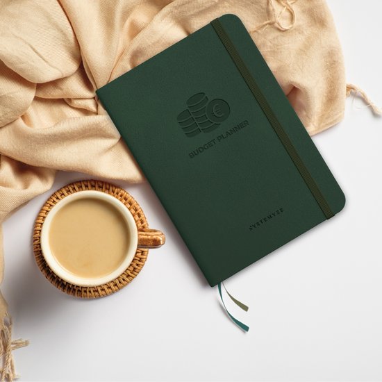 Systemyze Budget Planner - Livre d'encaissement et de dépenses - Livre de ménage - A5 - Vert foncé
