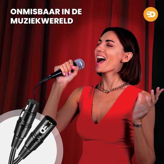 Câble XLR Drivv. Premium - Câble de microphone - Mâle vers femelle 3 broches - 1 mètre