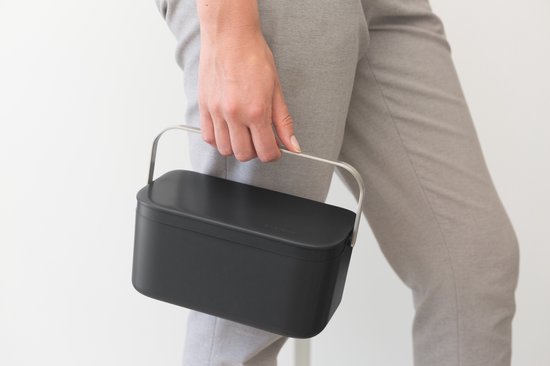 Poubelle de cuisine SinkSide de Brabantia - 1,8 litre - Gris foncé