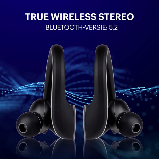 Grundig Wireless Bluetooth Earbuds - Écouteurs sans fil True Wireless - Écouteurs avec jusqu'à 30 heures d'autonomie - Chargement rapide USB-C - Ajustement confortable - Noir