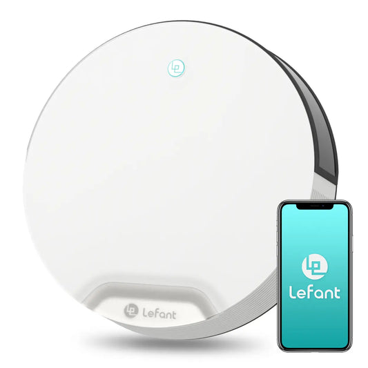 Robot aspirateur Lefant N1 avec télécommande et fonction de lavage - 4 500 Pa - Blanc