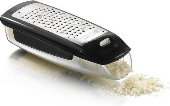 Boska Easy Grater - Râpe de table - Acier inoxydable - Noir - Avec bac de récupération