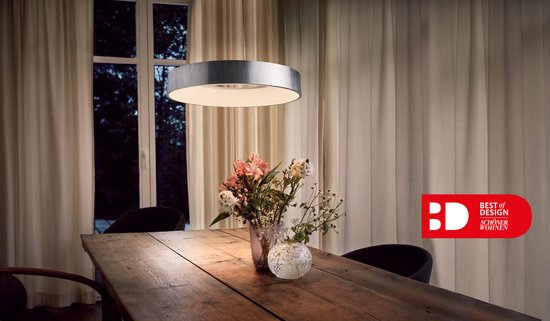 Ledvance - Lampe suspendue avec fonction Biorythme - 450 mm - Aluminium - Dimmable - 2200-5000 K - 500 lm - Silver
