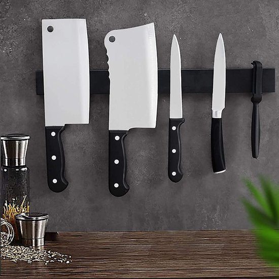 Volcan Knife Magnet - 3M Tape - Porte-couteau magnétique - 40CM - Industriel - Porte-couteau auto-adhésif - acier inoxydable