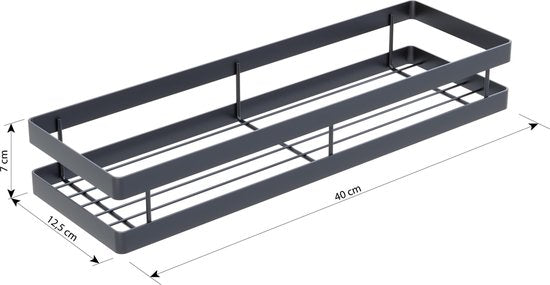 Noswo Portoir à Herbes à Suspendre - Portoir à Herbes pour Pots à Herbes - Portoir de Cuisine à Suspendre - 40 cm - Noir
