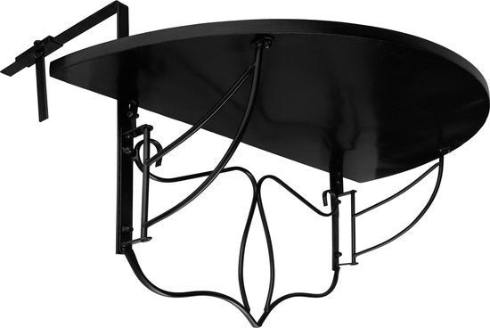 tectake - Table de balcon suspendue table mosaïque - pliable - noir/blanc - 402767
