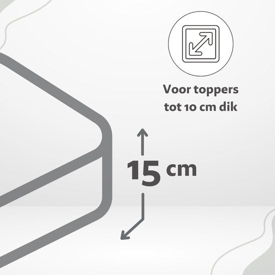 Ten Cate Fitted Sheet - drap-housse 160x200 - drap-housse 160x200 - adapté au sur-matelas 160 x 200 - satin de coton - sur-matelas 160x200 - hauteur d'angle 10 cm - gris