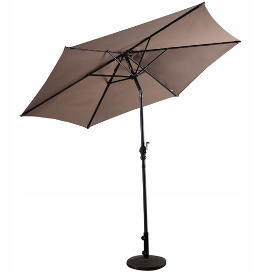 Coast Large Garden Parasol Brown 270 x 235 cm - Protection robuste et élégante contre le soleil