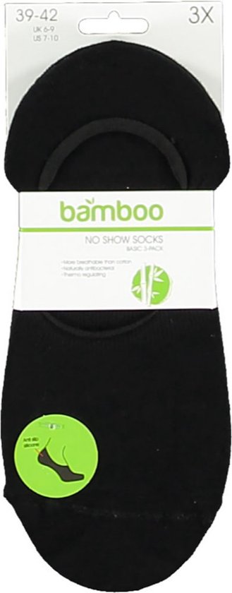3 paires de chaussettes basses No Show - Chaussettes de pieds - 38 - Noir