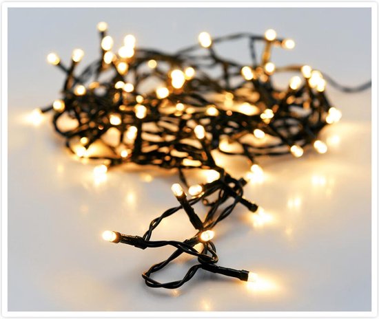 Lumière de Noël 120 led- 9m - extra warm white - Minuterie - Fonctions d'éclairage - Mémoire - Extérieur - Intérieur