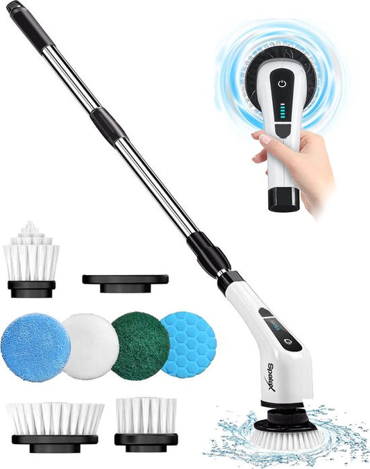 Spalax Brosse de nettoyage électrique - Brosse à récurer - Autolaveuse - Autolaveuse avec manche