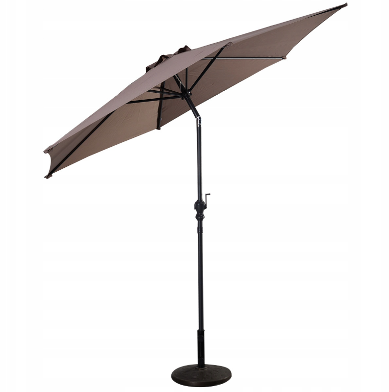 Coast Large Garden Parasol Brown 270 x 235 cm - Protection robuste et élégante contre le soleil