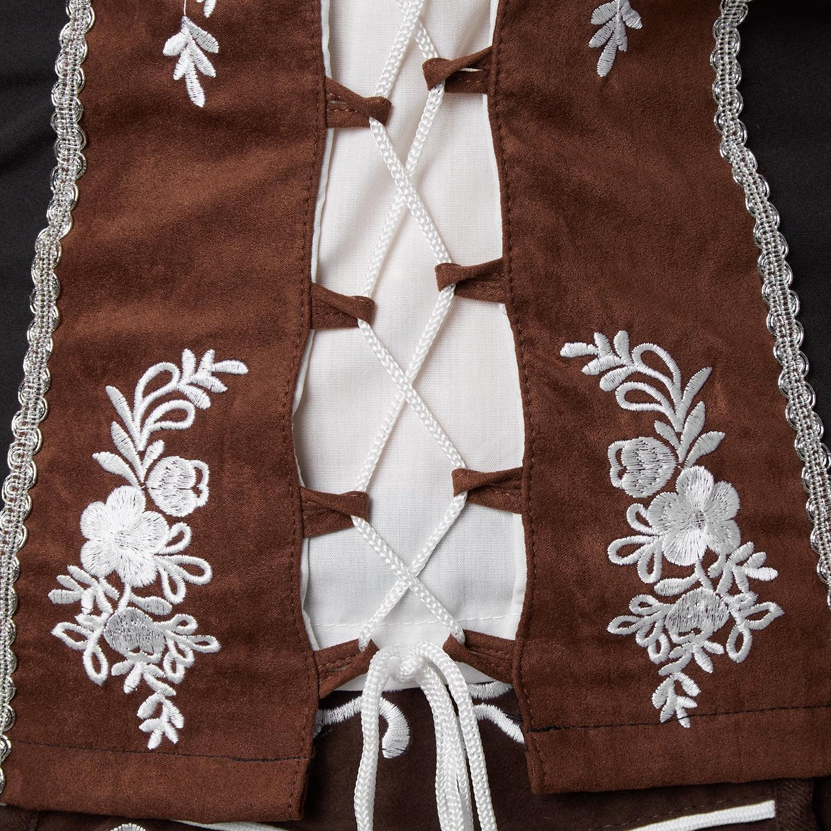 Dressforfun - Costume Blouse Sissi - Blouse Dirndl avec encolure Carmen, dentelle et détails en dentelle - Oktoberfest Dress Up - Taille L