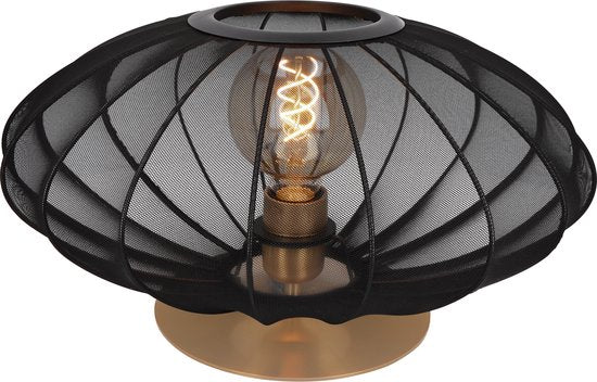 Lucide CORINA - Lampe de table - Ø 40 cm - 1xE27 - Noir - Japandi