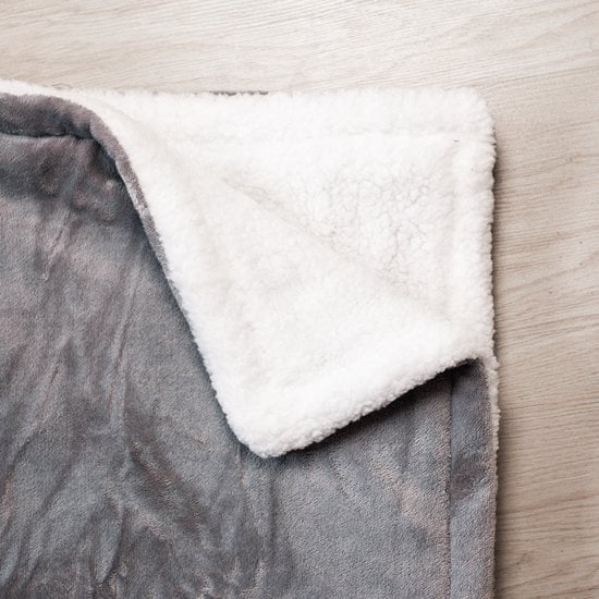 Couverture électrique - Couverture chauffante Lavable en machine - Minuterie - 160x130 cm - Couverture câline - 1/2 personne - Gris