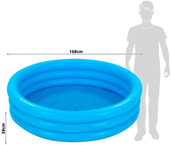 Piscine gonflable Intex Crystal Blue - Ø 168 x 38 cm