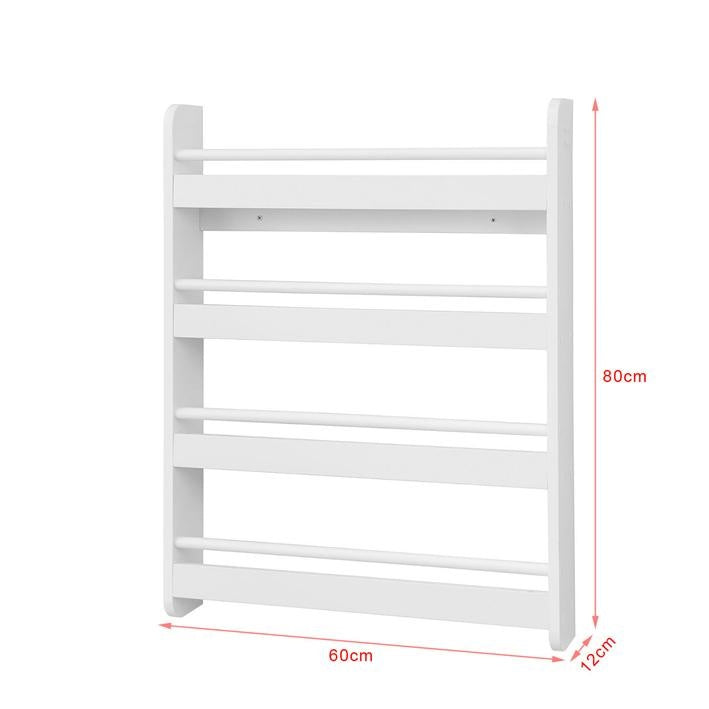 SoBuy KMB08-K-W Meuble de rangement - Suspendable - MDF - 60 x 12 x 80 cm - Blanc