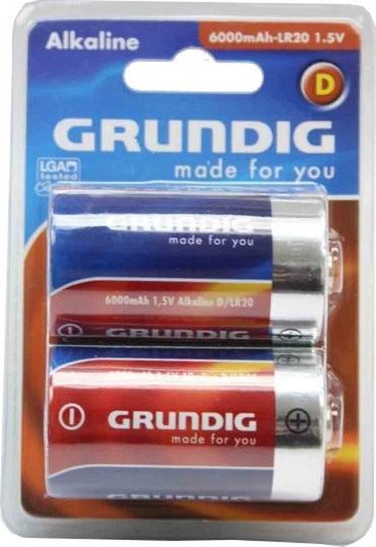 Piles alcalines Grundig D - 2 pièces
