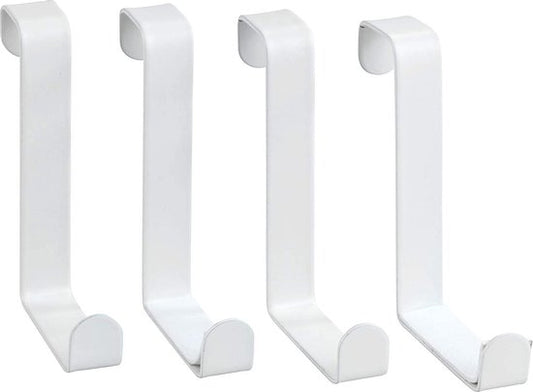 Crochets de porte Wenko pour portes à rebord et portes affleurantes - Blanc - 4 pièces
