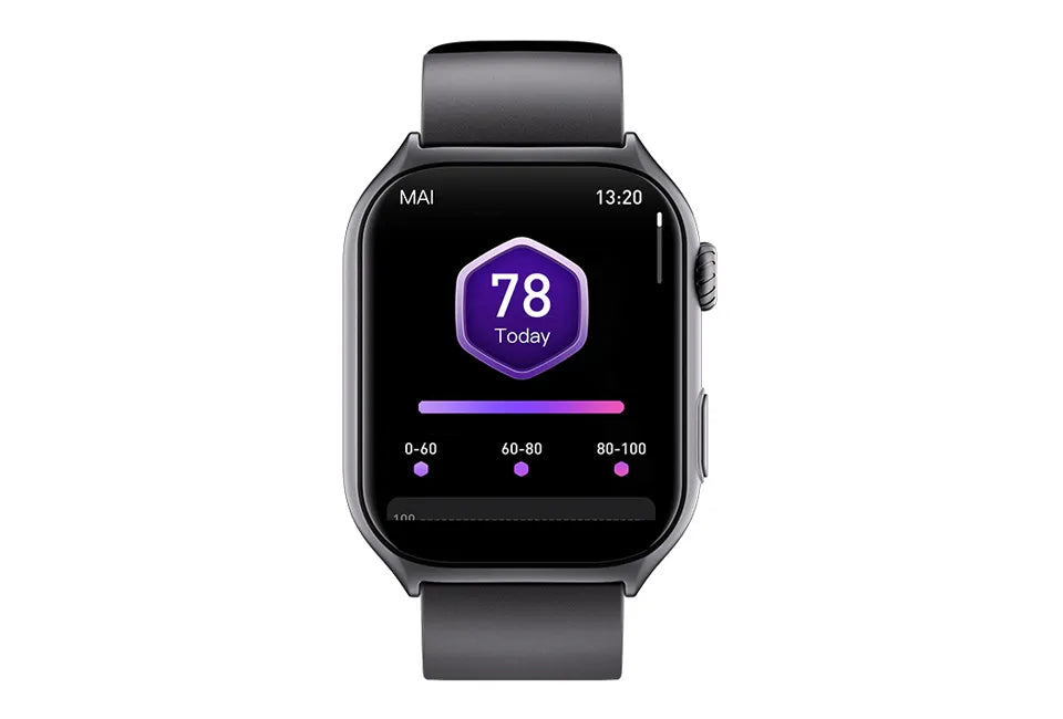 Montre connectée Vlectro 2.0 - Rectangulaire - Écran HD de 2 pouces - Appels via Bluetooth - Noire