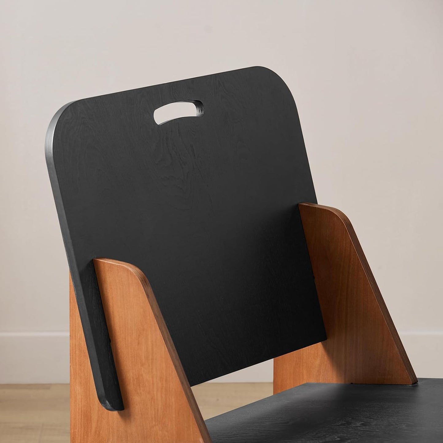 Chaise de salle à manger SoBuy avec dossier - Noire - 53 x 56 x 78 cm
