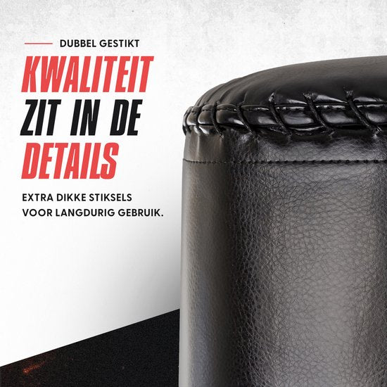 Inventus Boxing Bag Standing - 185 cm - Bâton de boxe debout - Remplissage eau / sable - Boxe et entraînement - Sac de boxe lourd - Adultes - Noir