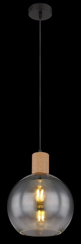 Globo - suspension - Moitas - noir - verre - Ø 25 cm - E27 - 15656H