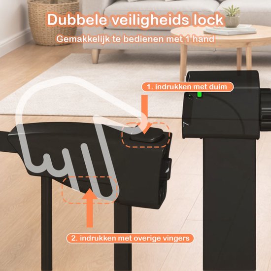 Barrière d'escalier sans perçage – 76 à 82 cm – Barrière de sécurité – Fixation par pinces – Barrière pour enfants – Barrière pour chiens – Noir
