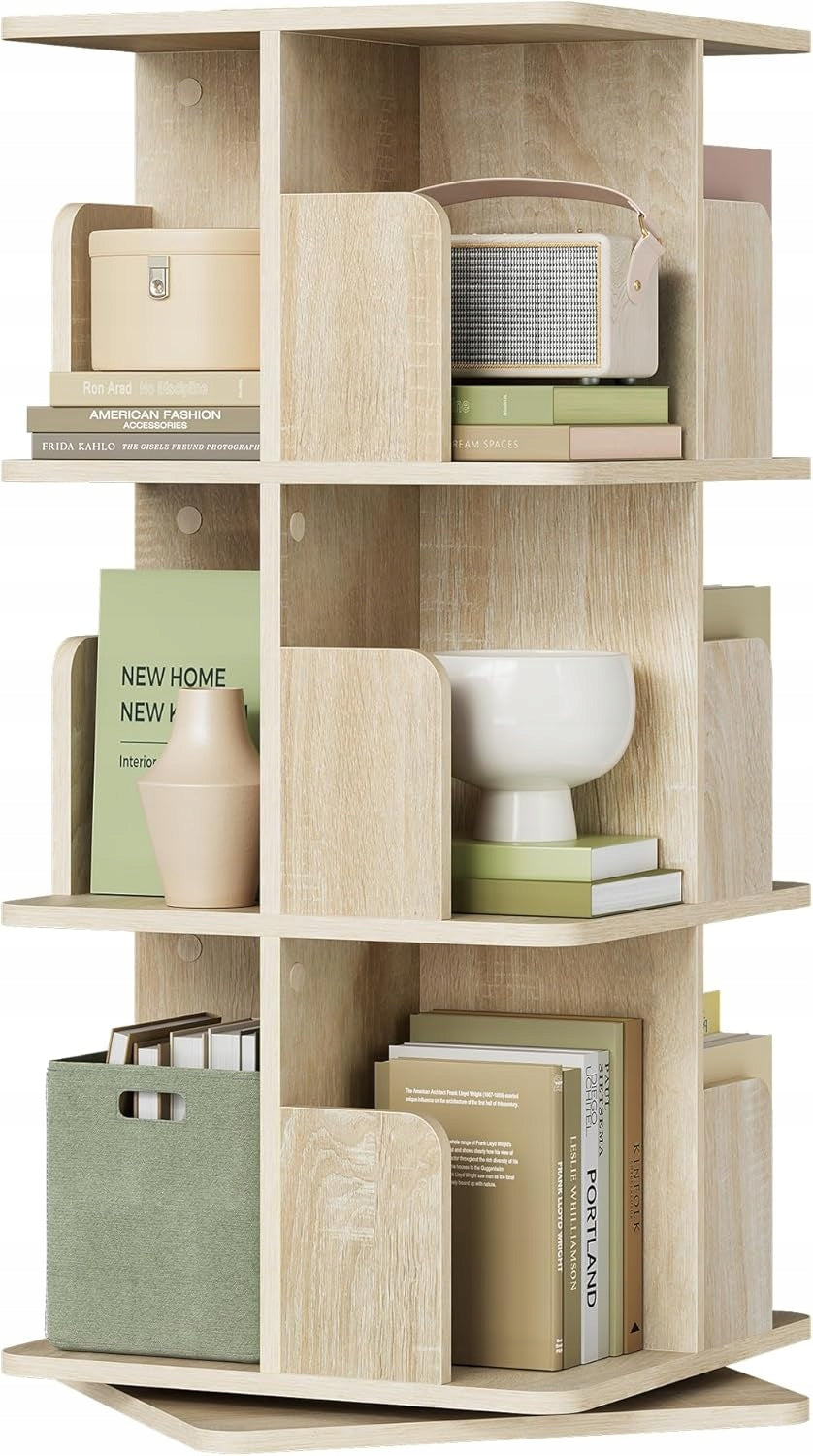 Bibliothèque pivotante Eugad 360° - Chêne clair - 40 x 94,5 x 40 cm