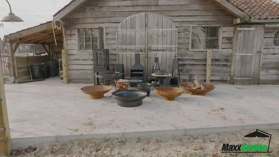 BBQ Collection - Cheminée d'extérieur - 194cm - Acier - avec cheminée - Cheminée de terrasse
