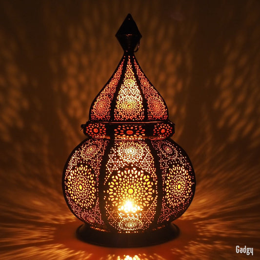 Gadgy Lanterne orientale - Lanterne arabe - Porte-lampes à thé - Porte-lampes à thé - 36 cm - métal