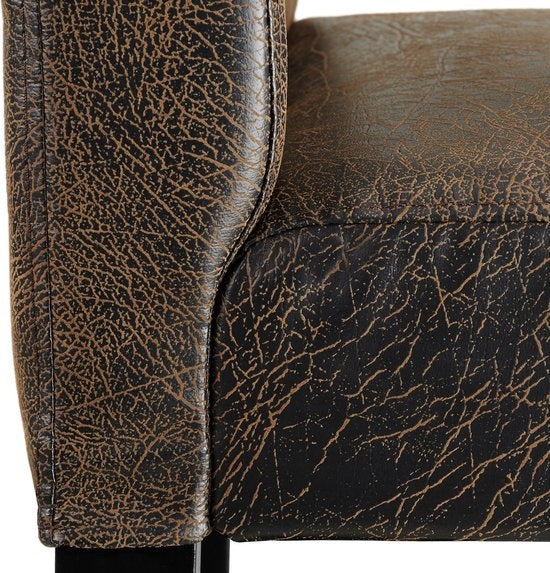 tectake - 2 Tabourets de bar en simili cuir marron vieilli - 403584