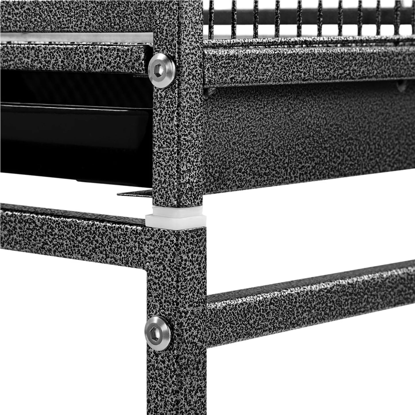 Yaheetech Cage à oiseaux avec base mobile - Avec tiroir amovible et étagère de rangement supplémentaire et 4 mangeoires - Pour perruches, pinsons et canaris - Métal noir peint par poudrage - 61 x 43 x 136 cm