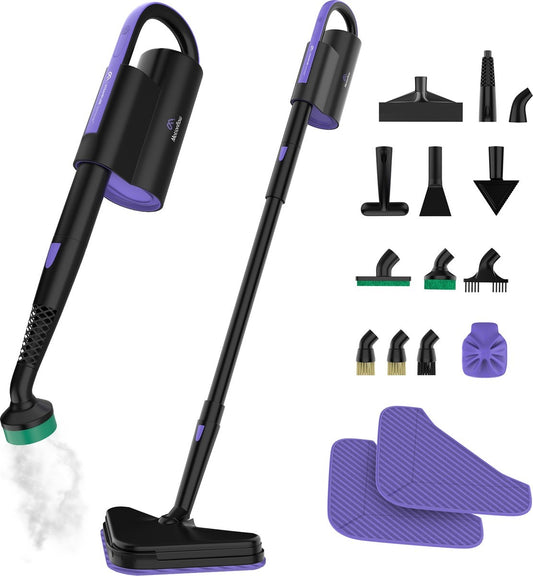 Nettoyeur vapeur - Motionflow - 16 en 1 - Balai vapeur - Nettoyage en profondeur multi surface - Noir