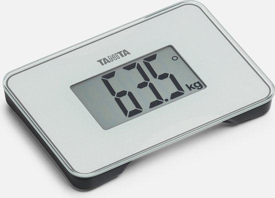 Petite balance - La plus petite mini-balance numérique au monde - Format de voyage avec housse de protection - Blanche - TANITA® HD-386