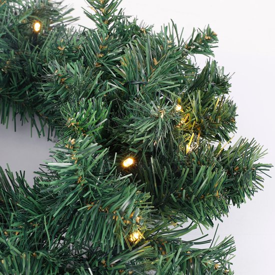 Ensemble d'arbres de Noël et de couronnes de Noël « Black Box Trees Norton » - 2 sapins de Noël artificiels et 1 couronne avec éclairage LED - Vert