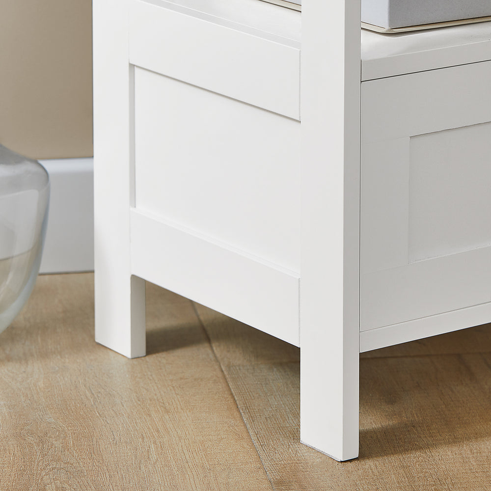 SoBuy Meuble haut latéral - Meuble de rangement de bureau - Max. 45KG - 30 x 28 x 74 cm - Blanc