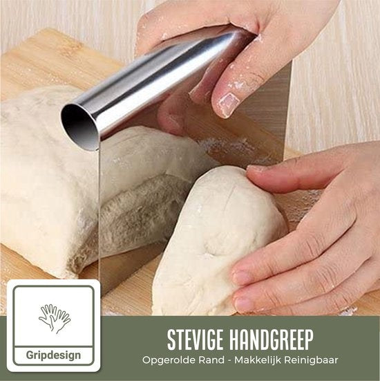 COOCK - Grattoir à pâte en acier inoxydable - Grattoir à pâte - Coupe-légumes - Couteau à pizza - Coupe-pâte - Grattoir pour gâteaux et tartes